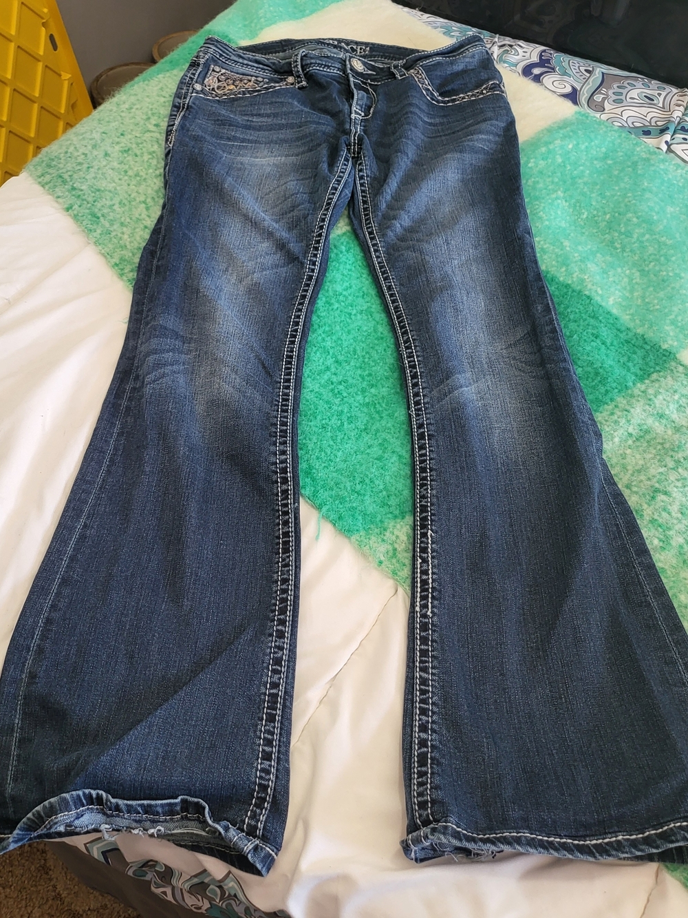 Grace Women's Dark Blue Flare Jeans